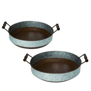 Elegante Bandeja de Servicio Galvanizada Personalizada para Bodas, Restaurantes y Decoración del Hogar, Precio en Oferta - Product Image 2