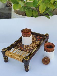 Wooden Charpai Tray Unique for Restaurant Purpose Available for Serving <b>Decor</b> Natural Color Tray for Hotels - Product Image 5