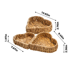 Handwoven Water Hyacinth Storage <b>Baskets</b> Heart Shaped <b>Baskets</b> for Storage Valentine Gift from Vietnam - Product Image 3