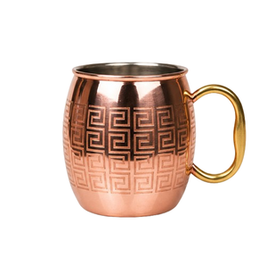 Hot Selling Pure Copper Moscow Mule Mug Set Hand-Hammered Solid Copper Cup with Brass Handle for Cocktails Beer - Product Image 4