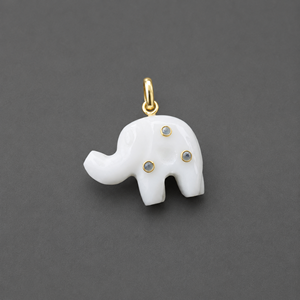 Natural Blue Opal Elephant Pendant Rose Gold Plated Hand Carved Gemstone <b>Animal</b> Charm Healing <b>Crystal</b> Totem Necklace - Product Image 2