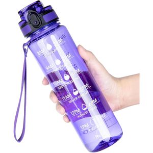 Botella de Agua Deportiva Motivacional de 32oz, Tritán, con Marcador de Tiempo, Libre de BPA, Boca Ancha, a Prueba de Fugas, para Ann - Product Image 1