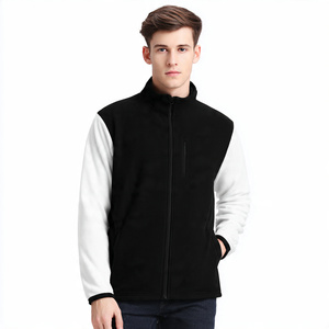 Chaqueta polar de hombre con cremallera completa, 100% poliéster, a cuadros, cortavientos - Product Image 6