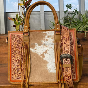 ¡Novedad de 2024! Bolsos de mano grandes de cuero con herramientas a mano, bolso de lujo Floral occidental, bolsos de hombro tipo bandolera para mujer - Product Image 3