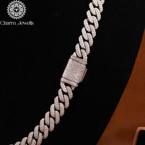 Collier unisexe à maillons boule en moissanite ronde brillante, plaqué or 14 carats, argent certifié IGI, bijoux hip-hop pour soirée - Product Image 4