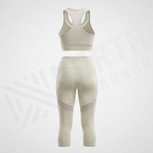 ชุดโยคะผู้หญิงผ้าสแปนเด็กซ์โพลีเอสเตอร์ ไซส์พลัส สีตามสั่ง ดีไซน์ล่าสุด ชุดออกกำลังกาย ชุดฟิตเนส เสื้อผ้าขายส่ง - Product Image 2