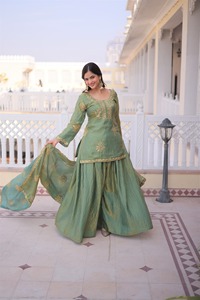 Traje Salwar Kameez Étnico Tradicional Indio para Bodas, de Primera Calidad a Bajo Precio, para Mujer, Traje Elegante de Georgette - Product Image 3