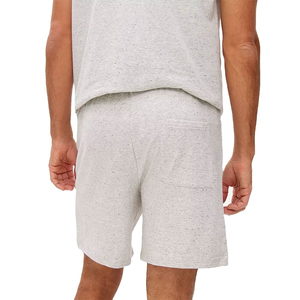 <b>Top</b> Trending Men's Gray Crew Neck T-Shirt And Shorts Set Casual Knitted Cotton Summer Outfit Breathable Solid Color - Product Image 4