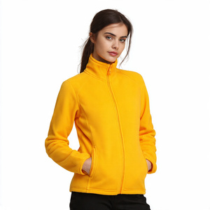 Chaqueta polar con bolsillo en el pecho para mujer, chaqueta polar con cuello alto, chaqueta polar gruesa para mujer, ropa de calle para mujer - Product Image 2