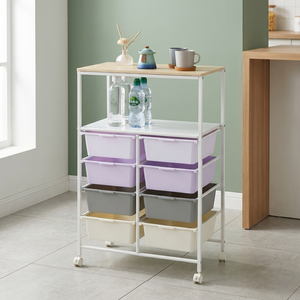 Home Storage Furniture 8 Tier Plastic Storage Drawer 2 <b>Shelf</b> Office Household Living Room Wardrobe Modern Toys Organizer - Product Image 6