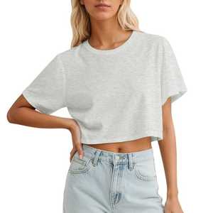 Camiseta Corta para Mujer OEM, Personalizada con Estampado, Corte Ajustado, Manga Corta, Tela Suave de Algodón, Súper Cómoda - Product Image 6