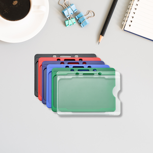 Porta Tarjetas de Identificación Horizontal de ABS Económico para una Sola Tarjeta - Product Image 1
