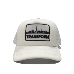 Casquettes de camionneur personnalisées Injae Vina avec logo 3D en mousse, 5 panneaux, polyester/coton blanc, unisexe, sport et mode pour le cyclisme, les activités de plein air et la plage - Product Image 1