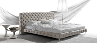 Neues modernes Design Nacht bett aus reinem Leder und Holz aus Samt gewebe