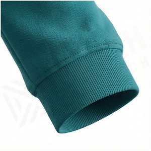 Women's Teal Hooded Tracksuit <b>2</b>-Piece Set Full <b>Zip</b> <b>Sweatshirt</b> Jogger Pants Casual Autumn Wear Solid Color Cotton Fleece - Product Image 6