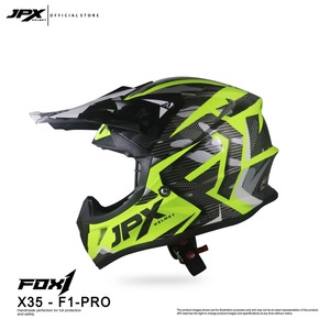 Le casque de motocross JPX Fox1 Motif X 35 offre une protection supérieure et un style audacieux pour une expérience de motocross ultime. - Product Image 4