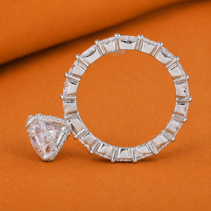 Anillo de Diamantes de Laboratorio con Corte Pera de 3.50ct, Certificado por IGI, con Diamantes Laterales en Forma de Pera y Redondos, Anillo de Compromiso para Mujer, Regalo para Damas de Honor - Product Image 4