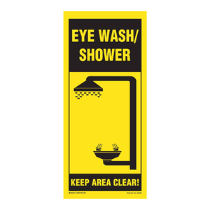 Panneau de signalisation Brady pour douche de lavage des yeux et zone de sécurité - Panneau de signalisation pour la sécurité en laboratoire et industrielle - Product Image 3