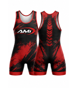 Custom Made Heat-Transfer Printed Men's Adult <b>Wrestling</b> <b>Singlet</b> (Spandex/Polyester) - Product Image 3