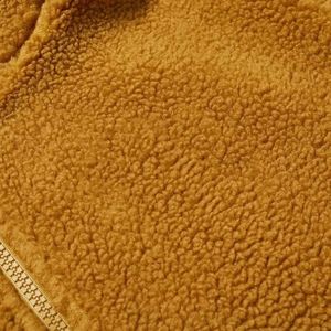 Sweat-shirt zippé à capuche en polaire oversize pour homme, couleur unie, veste décontractée d'hiver, coupe régulière, en polyester tricoté anti-boulochage - Product Image 4