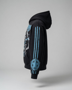 เสื้อฮู้ดดี้โอเวอร์ไซส์ลายพิมพ์ดิจิทัล ตกแต่งด้วยคริสตัล ซิปหน้า ผ้าฝ้าย 100% นุ่ม ระบายอากาศได้ดี เหมาะสำหรับฤดูหนาว แบบยูนิเซ็กซ์ - Product Image 6