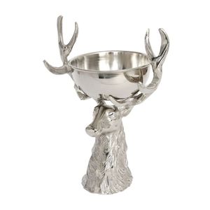 Silver Deer Head <b>Champagne</b> Bowl 3 Litre Stag Antler Wine Ice <b>Bucket</b> <b>with</b> Animal <b>Stand</b> for Bar Wedding Home Decor - Product Image 5