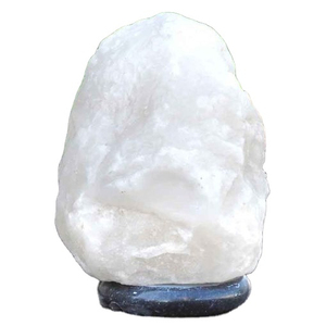 Decorative Himalayan white salt lamp designed with authentic <b>crystal</b> salt offering classic style and cozy lighting for modern in - Product Image 2
