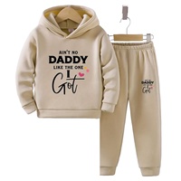 Ensembles de vêtements pour filles et sweats à capuche décontractés et tendance pour l'hiver, en velours polyester/coton imprimé, lavables, avec logo de marque personnalisé, vêtements pour enfants