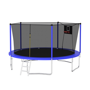 Trampolino Sportivo da 14 Piedi con Rete di Protezione, Trampolini Ricreativi per Uso Esterno e Interno - Product Image 2