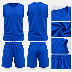 Conjunto de Uniforme Deportivo de Malla sin Mangas con Estampado de Puntos Personalizado, Transpirable, de Secado Rápido y Cómodo para Entrenamiento - Product Image 4