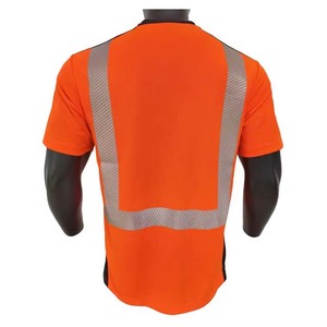 เสื้อยืดคอกลมแขนสั้นสีส้มสะท้อนแสงสำหรับชุดทำงาน - Product Image 6