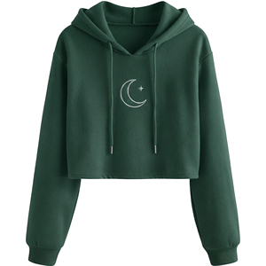 Hoodie court personnalisé pour femme en molleton doux à manches longues – Fabricant OEM/ODM, vente en gros, vêtements à marque privée - Product Image 4
