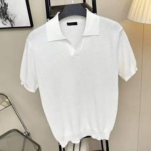 เสื้อถักไหมพรม/แคชเมียร์ลายสับปะรดแบบสลิมฟิต พิมพ์ลายเป็นมิตรกับสิ่งแวดล้อม สำหรับผู้ชาย รับทำโลโก้ตามสั่ง (OEM) - Product Image 6