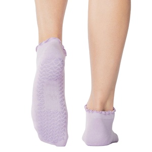 JZVINA Unisex Anti Slip <b>Ankle</b> Pilates <b>Socks</b> Soft Knitted Triangle Silicone Grip <b>Socks</b> Custom Logo <b>For</b> Men <b>Women</b> Floor Sports - Product Image 4
