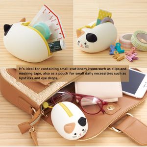 LIHITLAB Kawaii diseño de animales japoneses funda de silicona con cremallera para almacenamiento de papelería pequeño suministros de oficina y Escuela pedidos al por mayor - Product Image 3