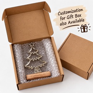 Support de Bougie en Métal pour Arbre de Noël, Porte-Bougie Chauffe-Plat avec Base en Bois, Décoration Rustique pour la Maison, Centre de Table, Décoration de Noël, Cadeau - Product Image 5