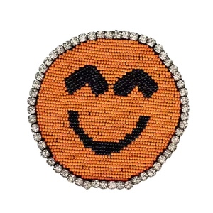 CRYSTAL CRAFT Find similar icon Jaunty Tri-Color Glass <b>Beads</b> & Fabric Round Hand Embroidered Premium Quality Beaded Coaster <b>Set</b> - Product Image 1