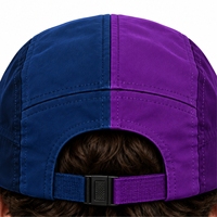 Casquette de camping unisexe, design bicolore, fermeture arrière réglable, impression en caoutchouc, broderie 3D, look streetwear moderne, casquette sur mesure
