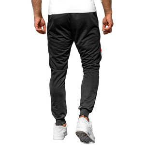 Pantalones Deportivos de Lona para Hombre, Cintura Elástica con Cordón, Suaves, Transpirables, Elásticos, Cómodos, para Gimnasio, 100% Poliéster - Product Image 5