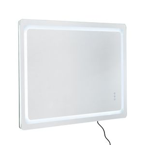 Specchio LED da Bagno 32x48 Pollici Antiappannamento con Luci Memoria e Design Retroilluminato a Gradini - Product Image 1