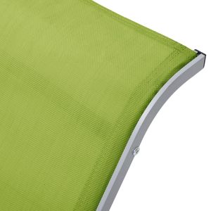 Lettino da esterno Premium in alluminio verde e Textilene - Product Image 6