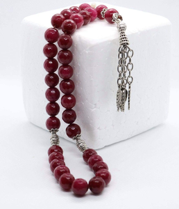 Élégante misbaha en perles de résine écologiques faites à la main, tasbih, chapelet islamique, cadeau religieux musulman - Product Image 6