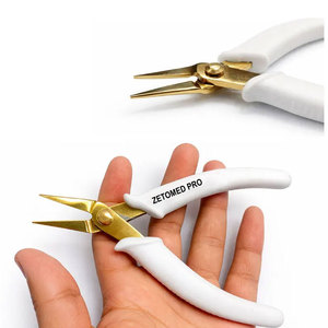 Alicates de Punta Fina Premium Dorados de 5 Pulgadas, Acero Inoxidable de Alta Calidad, Herramienta de Precisión para Joyería y Manualidades - Product Image 4