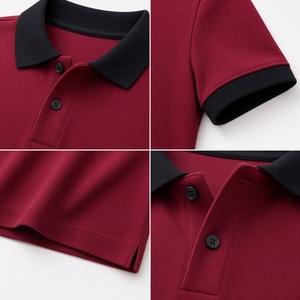 T-shirt Homme Athletify Bordeaux à Logo Imprimé par Transfert Thermique, Manches Courtes, Coton Piqué, Couleur Unie, Coupe Décontractée, Respirant - Product Image 4