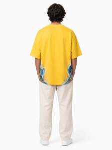 T-shirt Homme Col Rond Tricoté Décontracté Streetwear Personnalisable Haute Qualité Oversize Manches Courtes Respirant 300g 100% Coton Uni - Product Image 2