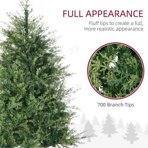 Albero di Natale di 1,8 m, Decorazione Festiva per le Feste con Materiale Resistente - Product Image 1