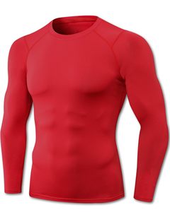 Men Breathable MMA Rash Guard Compression Shirt Crew <b>Neck</b> Long Sleeve Athletic Rash Guard <b>For</b> Gym Training Running Cycling Top - Product Image 1