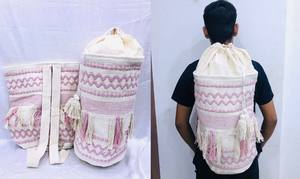 Sac à dos en coton Dari, esthétique chic, écologique, fait main avec soin, exclusif, réutilisable, pour la plage, fantaisie, vintage, mode, avec fermeture éclair - Product Image 5