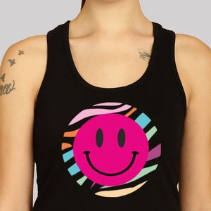 Women's Summer Lightweight Sporty Slim Fit 100% Cotton Jersey Heat-Transfer Printed <b>Tank</b> <b>Tops</b> - Product Image 5