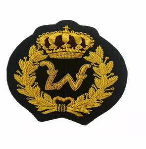 Parche bordado a mano personalizable con letras del alfabeto en alambre de oro, insignia para blazer, chaquetas, polos, de sarga, fieltro floral y material de nailon - Product Image 2